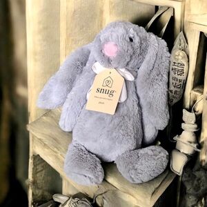 Snug Brand Super Soft Gray Plush Bunny Rabbit Baby Lovey